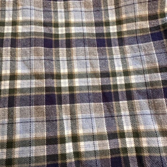 Sid Mashburn Men’s Size Small Flannel Shirt Blue Green Ivory Multicolor Plaid - Picture 7 of 7